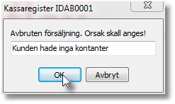 Avbruten försäljning