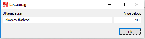Exempel på uttag